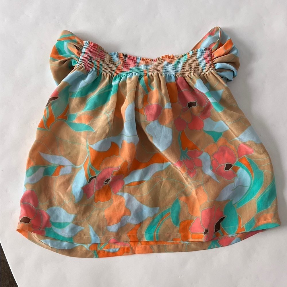 Vintage Victoria's Secret Y2K 100% Silk Strapless Floral Tube Top (2005) Medium - Picture 3 of 6